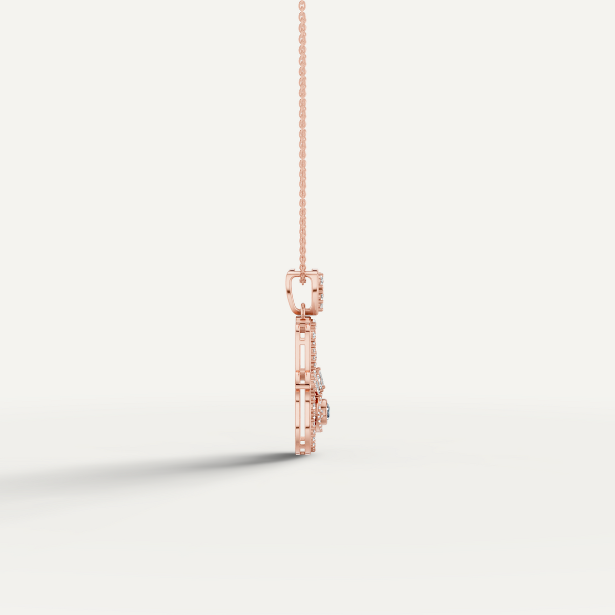Hanzel, Hamsa Hand Pendant in 18K Rose Gold