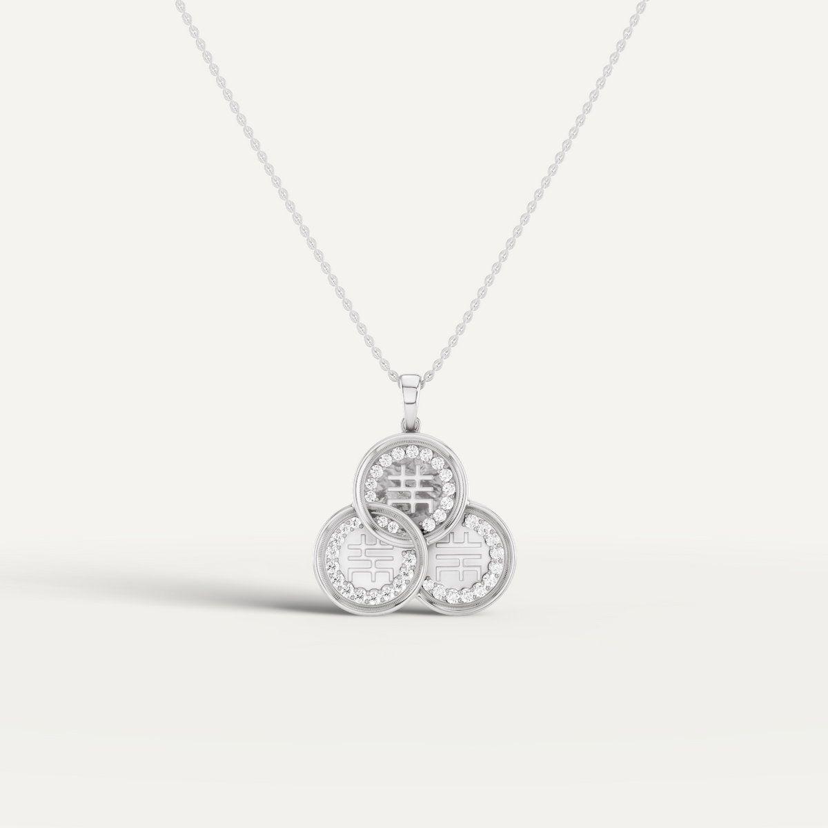 Chiclove, Feng Shui Pendant in 14K White Gold