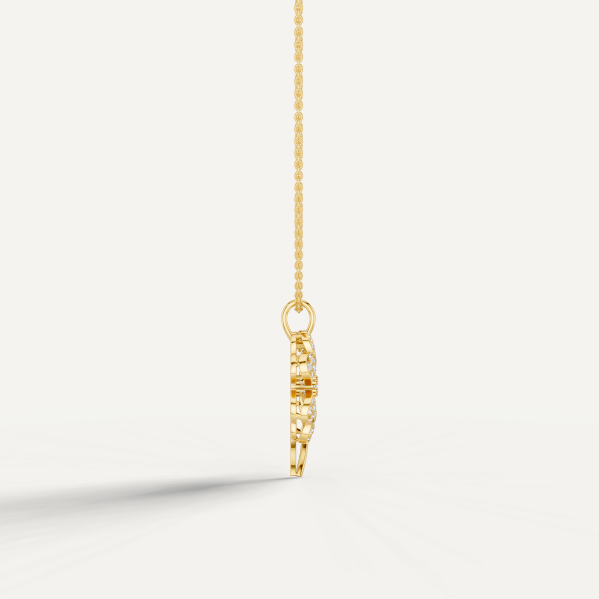 Chamour, Clover Leaf Pendant in 14K Yellow Gold