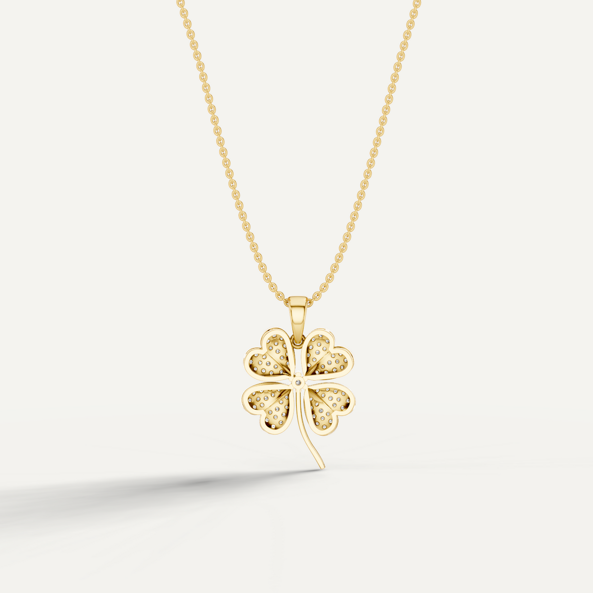 Chamour, Clover Leaf Pendant in 14K Yellow Gold