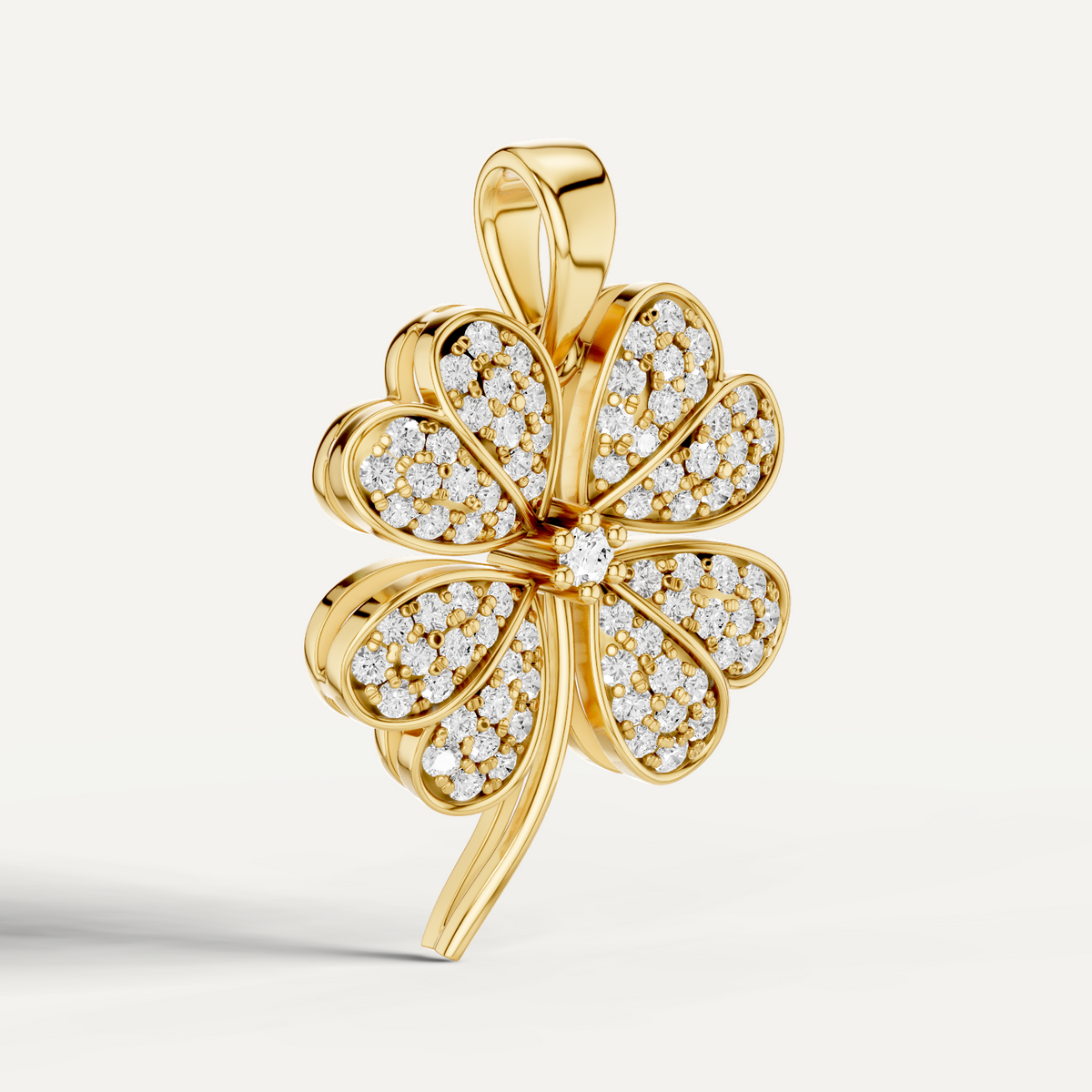 Chamour, Clover Leaf Pendant in 14K Yellow Gold