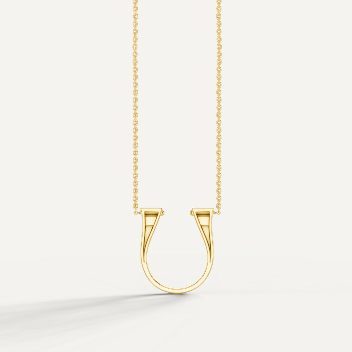 Lightspur, Horseshoe, Pendant in 14K Yellow Gold
