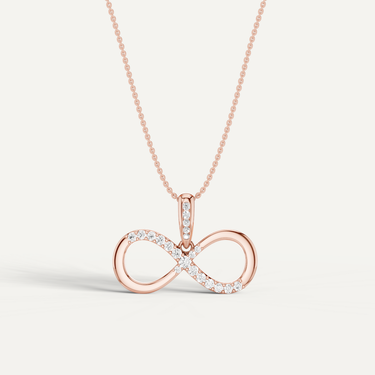 Eternia, Infinity Pendant in 18K Rose Gold