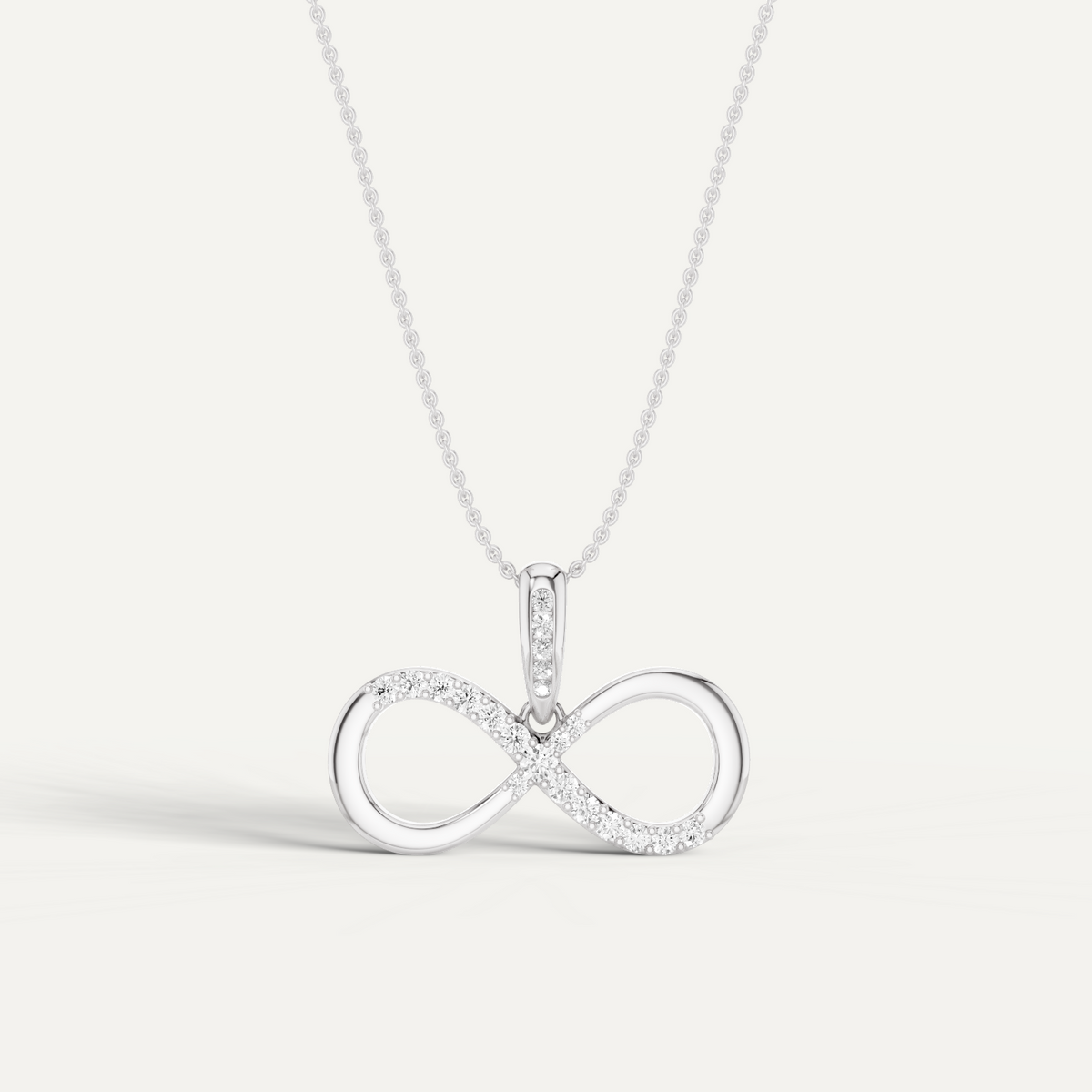 Eternia, Infinity Pendant in 14K White Gold