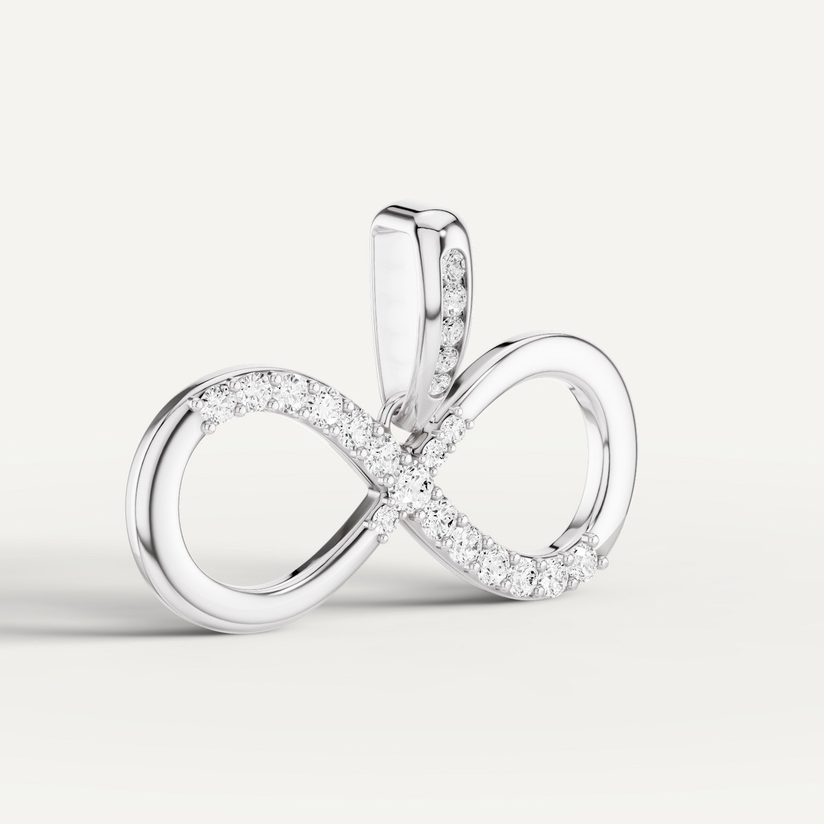 Eternia, Infinity Pendant in 18K White Gold