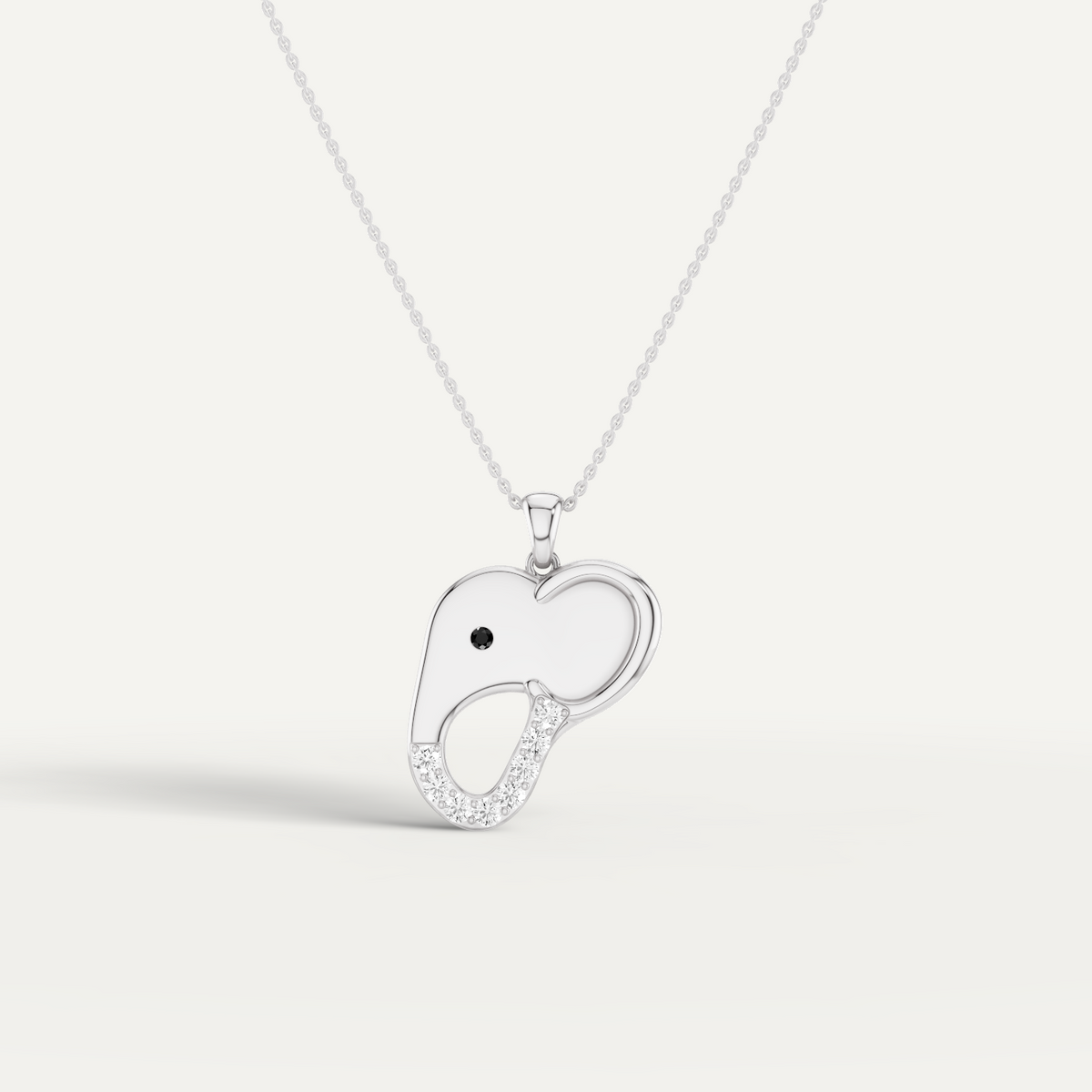 Elli, Elephant Pendant in 14K White Gold