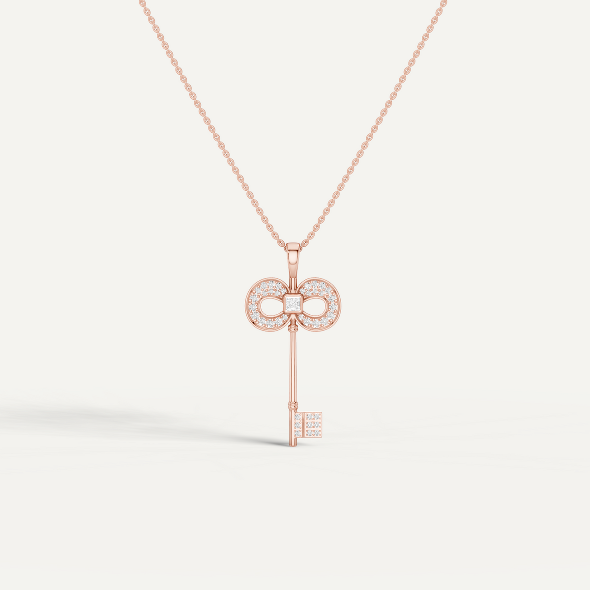 Keeley, Key Pendant in 18K Rose Gold