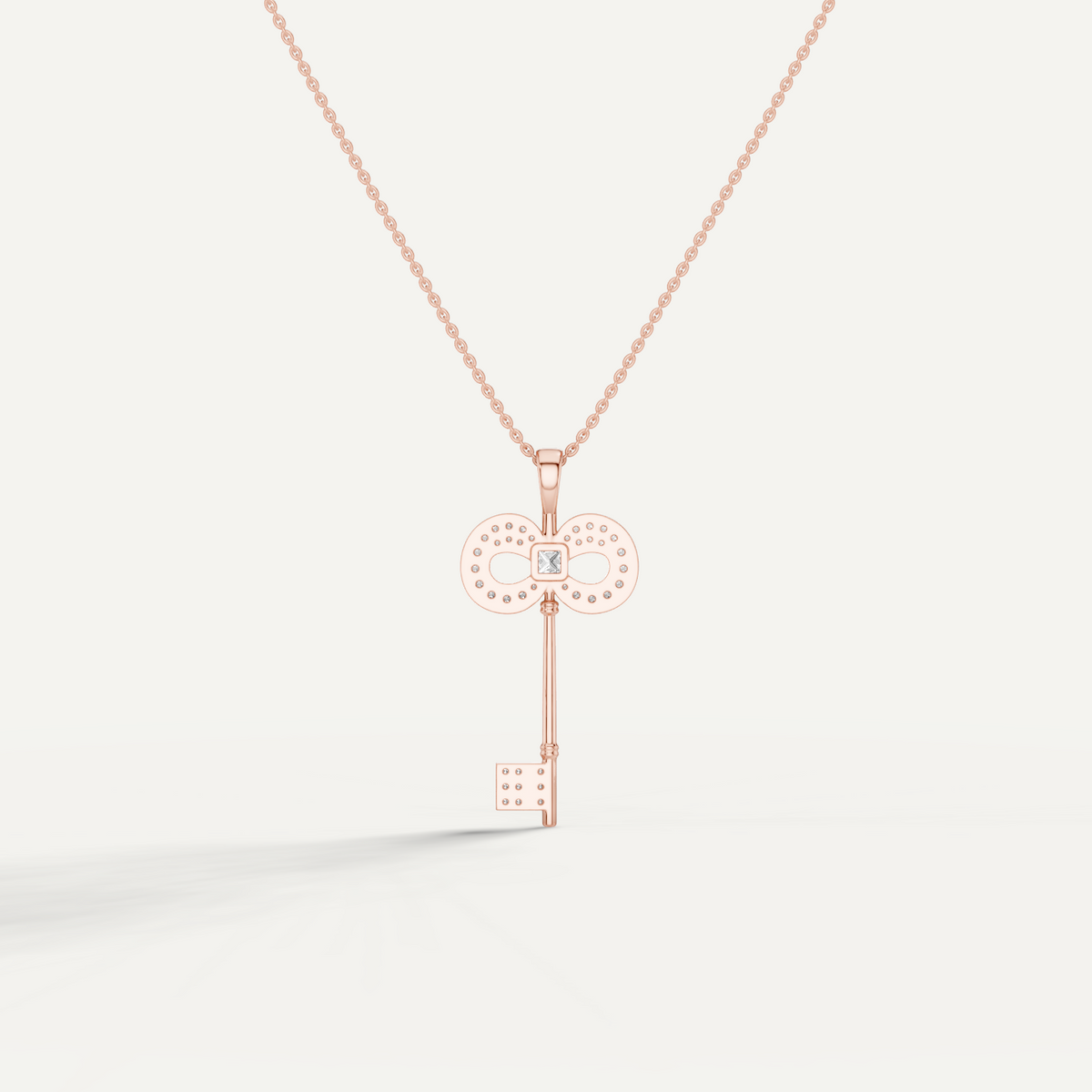 Keeley, Key Pendant in 18K Rose Gold