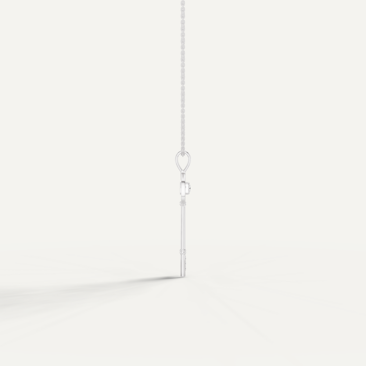 Keeley, Key Pendant in 18K White Gold