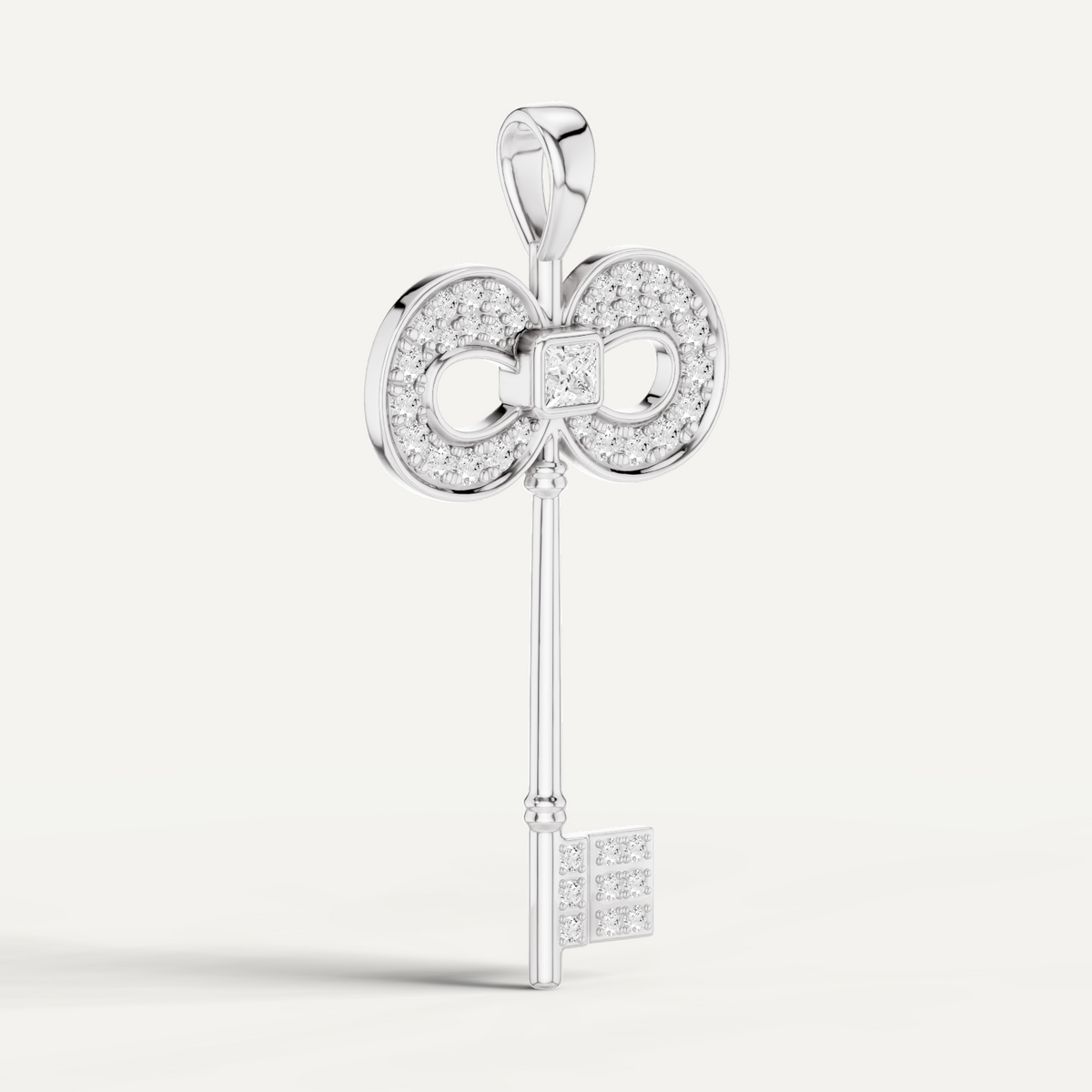 Keeley, Key Pendant in 18K White Gold